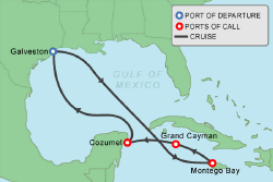 Cruise itinerary map