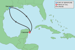 Cruise itinerary map
