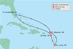 Cruise itinerary map