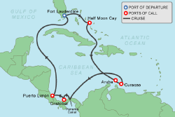 Cruise itinerary map