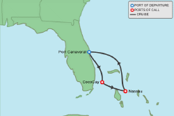 Cruise itinerary map
