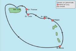 Cruise itinerary map