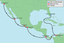 Cruise itinerary map