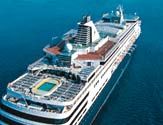 Top view of a cruise ship