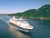 Cruise ship close to shore