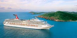 Cruise ship close to shore
