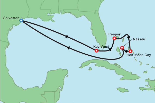 galveston cruises to eastern caribbean